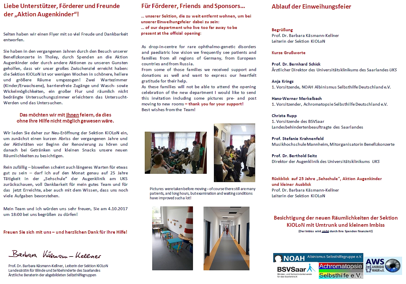 Einladungsflyer R&uuml;ckseite